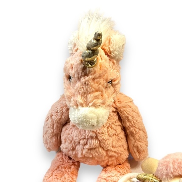 LOT Mary Meyer Baby Unicorn Plush Toy & Lovey Security Blanket Knotted Pink Soft - Picture 4 of 14